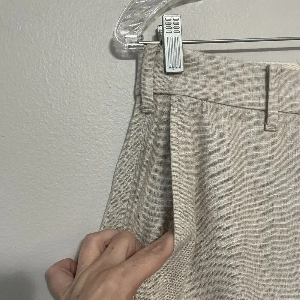 Abercrombie & Fitch Men’s Loose Linen Blend Pants Size 28x28 Tan Coastal Preppy